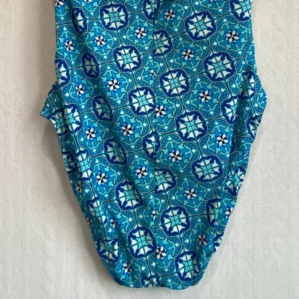 Spanx Fiesta Tile Assets One Piece Swim Bathing Suit Swimsuit Sz XL